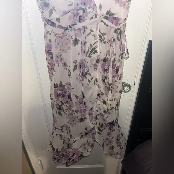 R&M Richards White & Purple Floral Dress - Picture 5 of 6
